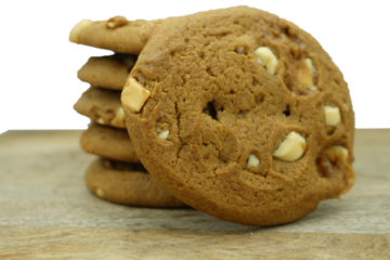 Salty Caramel and White Choc Cookie
